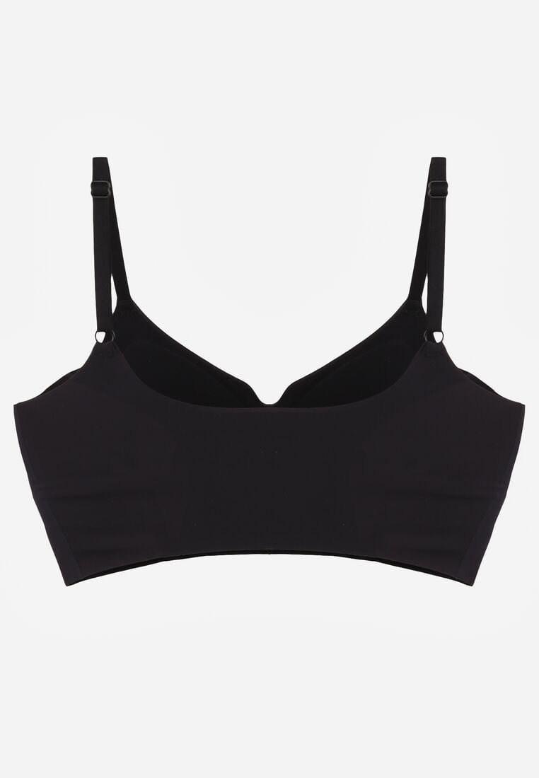 Czarny Bezszwowy Biustonosz Bez Fiszbin z Elastycznego Materiału Edalith 6