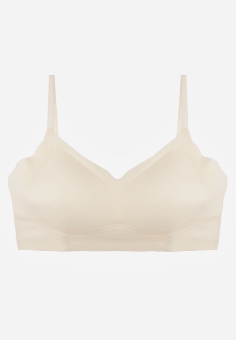 Jasnobeżowy Bezszwowy Biustonosz Bez Fiszbin z Elastycznego Materiału Edalith 5