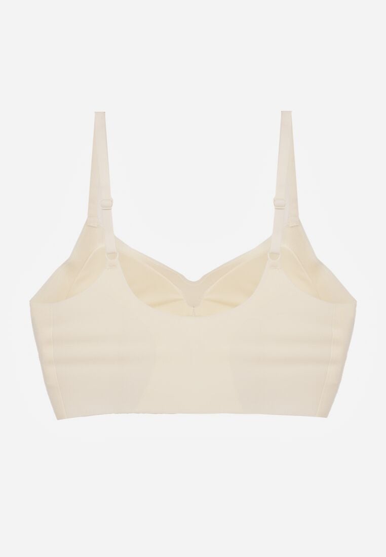 Jasnobeżowy Bezszwowy Biustonosz Bez Fiszbin z Elastycznego Materiału Edalith 6