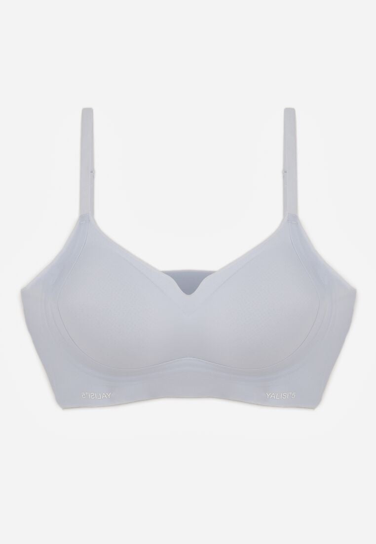 Niebieski Bezszwowy Biustonosz Bez Fiszbin z Elastycznego Materiału Edalith 5