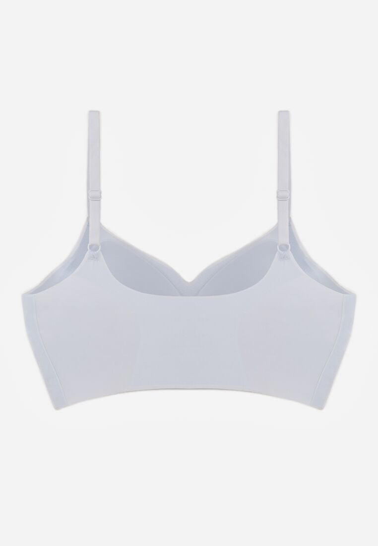 Niebieski Bezszwowy Biustonosz Bez Fiszbin z Elastycznego Materiału Edalith 6