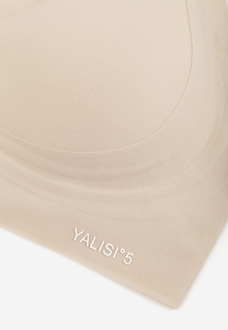 Beżowy Bezszwowy Biustonosz Bez Fiszbin z Elastycznego Materiału Edalith 7