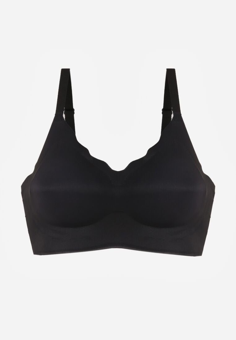 Czarny Usztywniany Biustonosz Bezszwowy Bez Fiszbin Pretiona 1