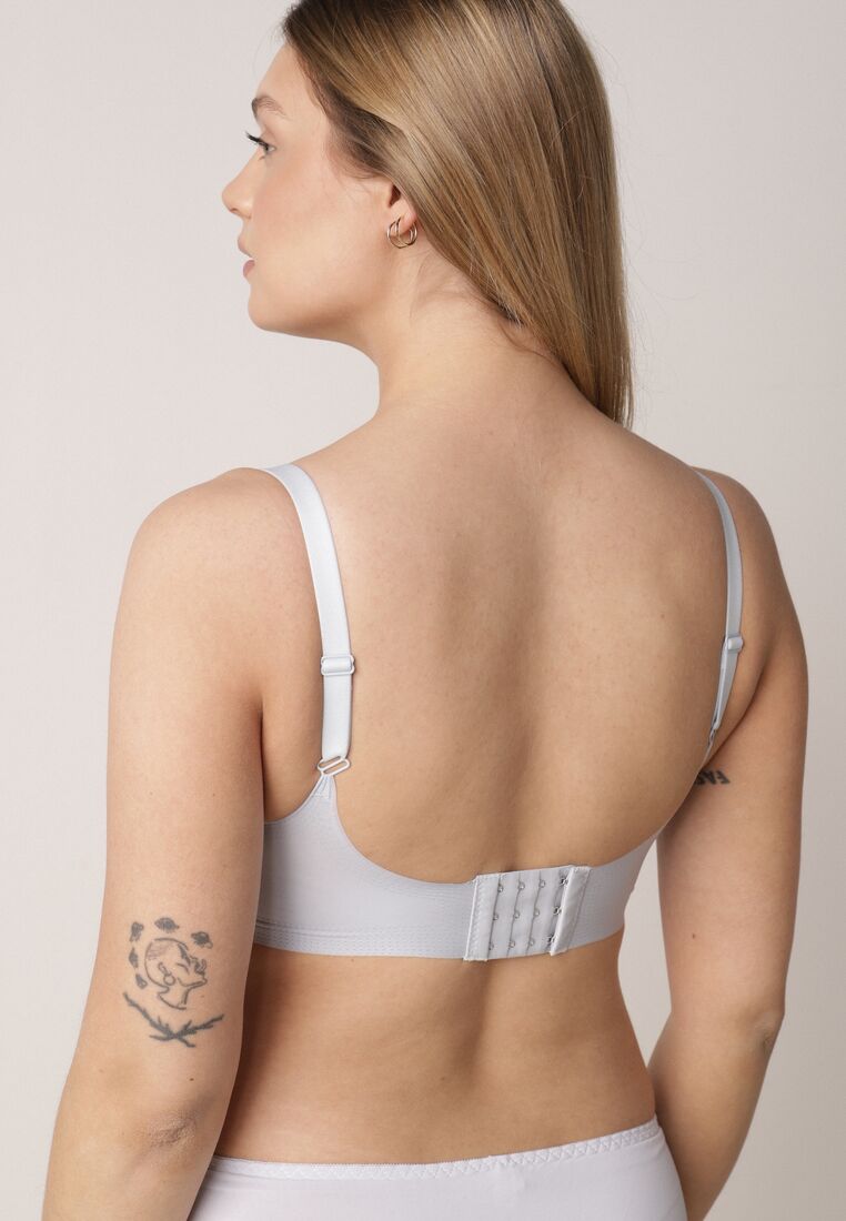 Niebieski Usztywniany Biustonosz Bezszwowy Bez Fiszbin Pretiona 3