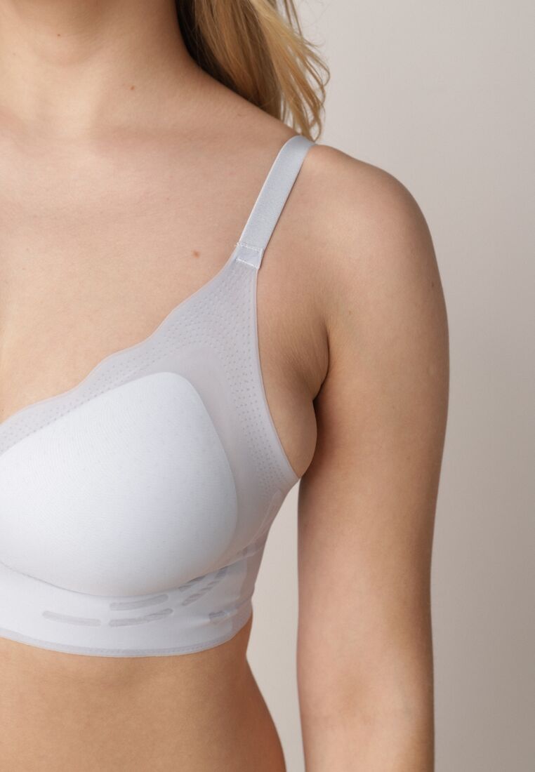 Niebieski Usztywniany Biustonosz Bezszwowy Bez Fiszbin Pretiona 4