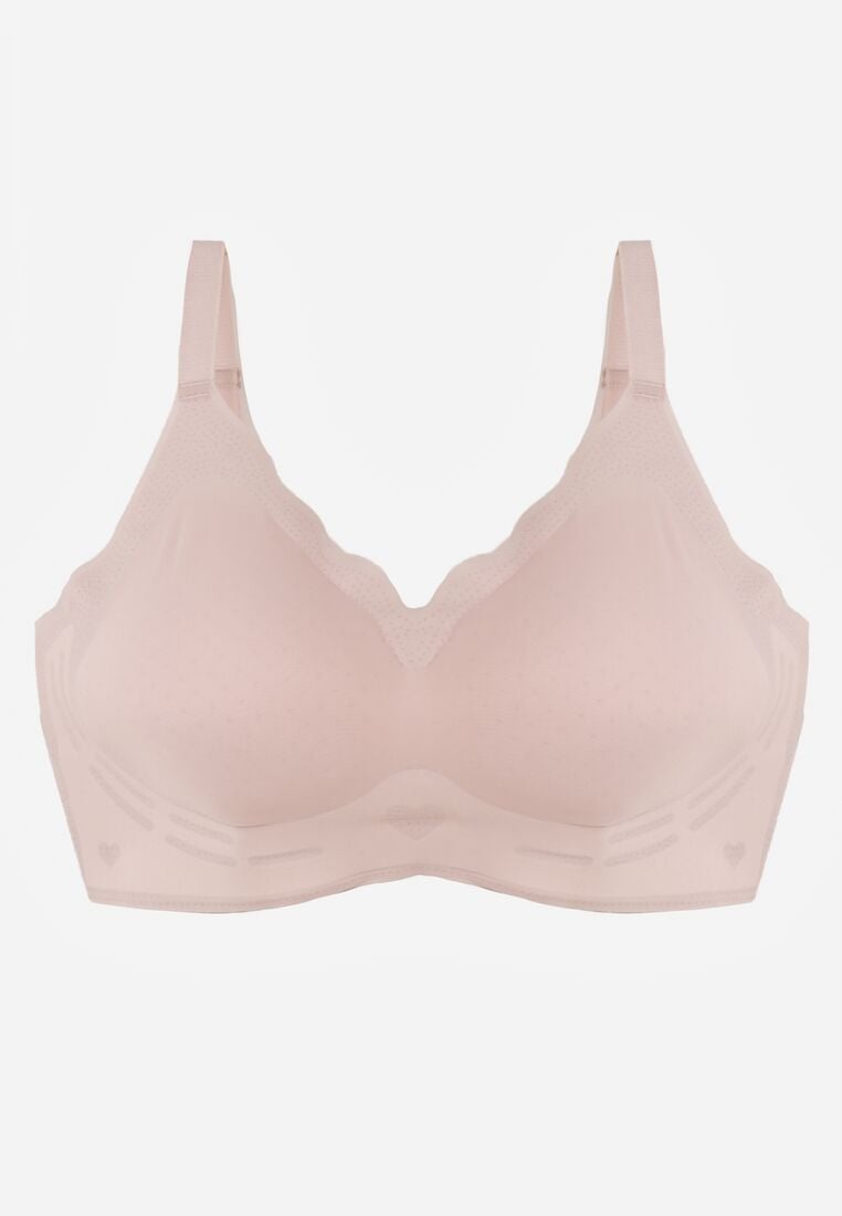 Jasnoróżowy Usztywniany Biustonosz Bezszwowy Bez Fiszbin Pretiona 5