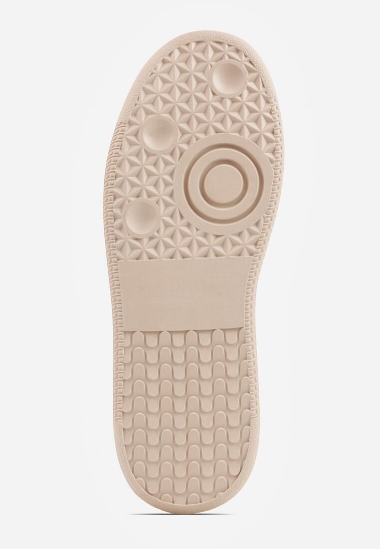 Brązowe Skórzane Sneakersy na Kauczukowej Podeszwie z Geometrycznym Motywem Shytyse 7