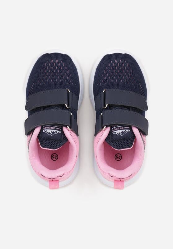 Pantofi sport Bleumarin cu roz 3