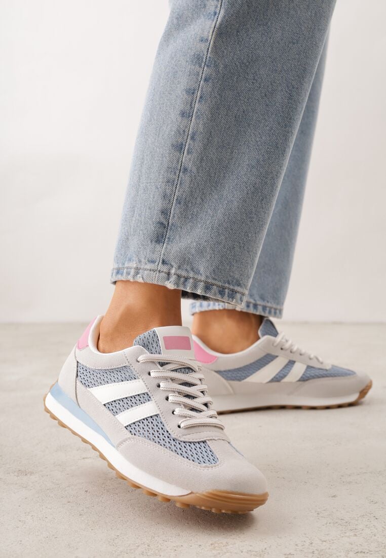 Niebieskie Casualowe Sneakersy z Siateczkowymi Wstawkami Kassadina 2