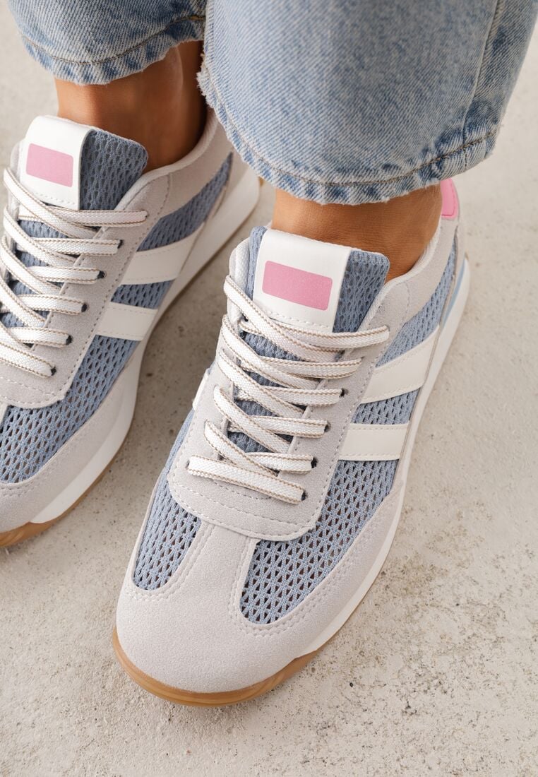 Niebieskie Casualowe Sneakersy z Siateczkowymi Wstawkami Kassadina 3