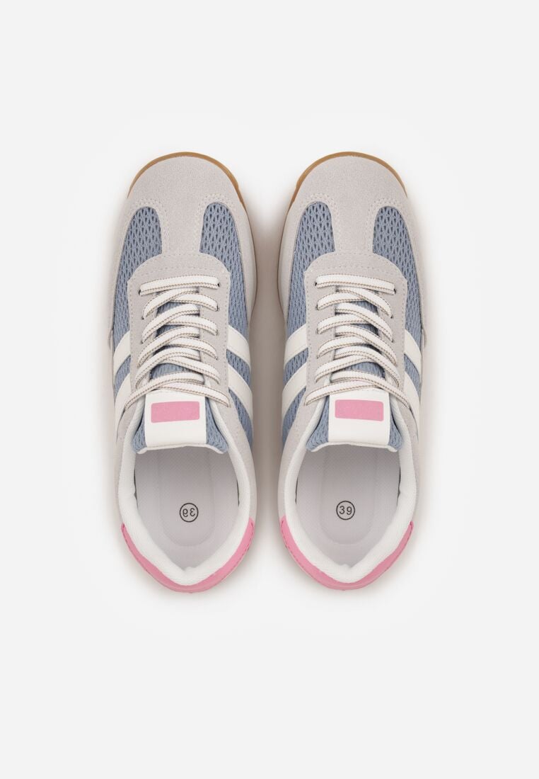 Niebieskie Casualowe Sneakersy z Siateczkowymi Wstawkami Kassadina 6