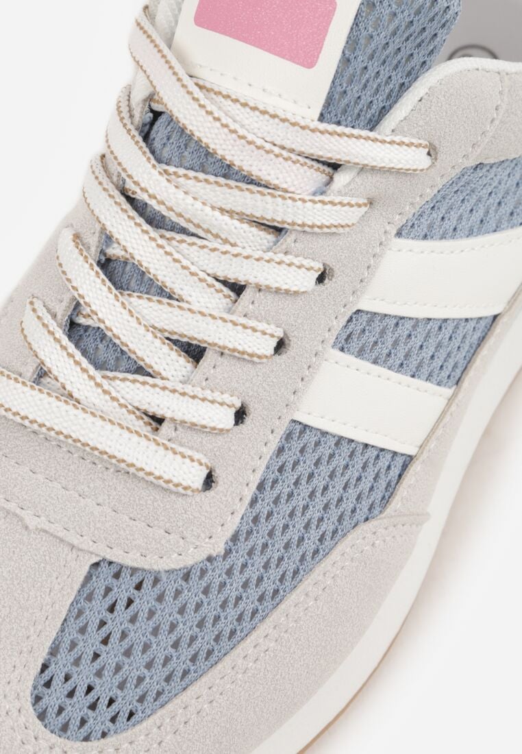 Niebieskie Casualowe Sneakersy z Siateczkowymi Wstawkami Kassadina 9