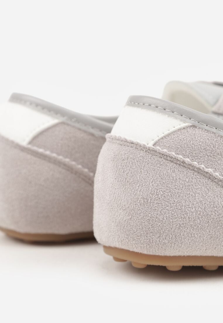 Szare Sneakersy z Imitacji Zamszu w Stylu Kultowych Tenisówek Aelliana 8