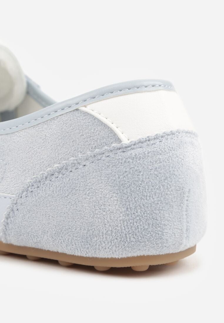 Niebieskie Sneakersy z Imitacji Zamszu w Stylu Kultowych Tenisówek Aelliana 8