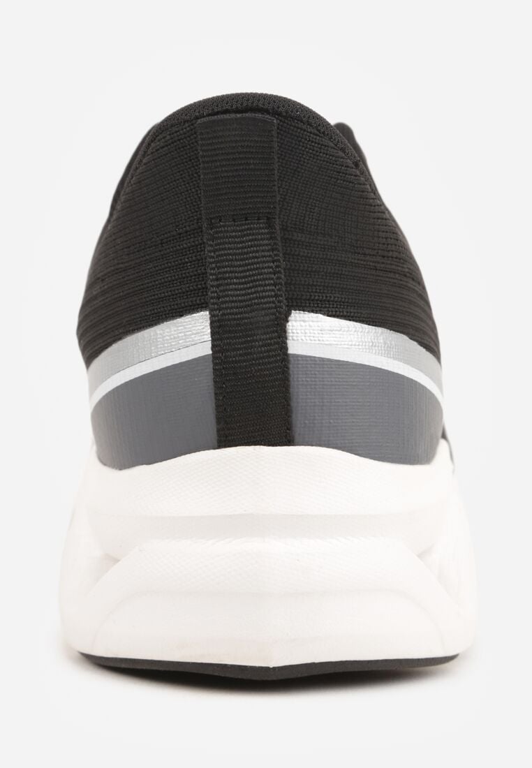 Czarne Sneakersy na Grubej Geometrycznej Podeszwie Alexusa 9