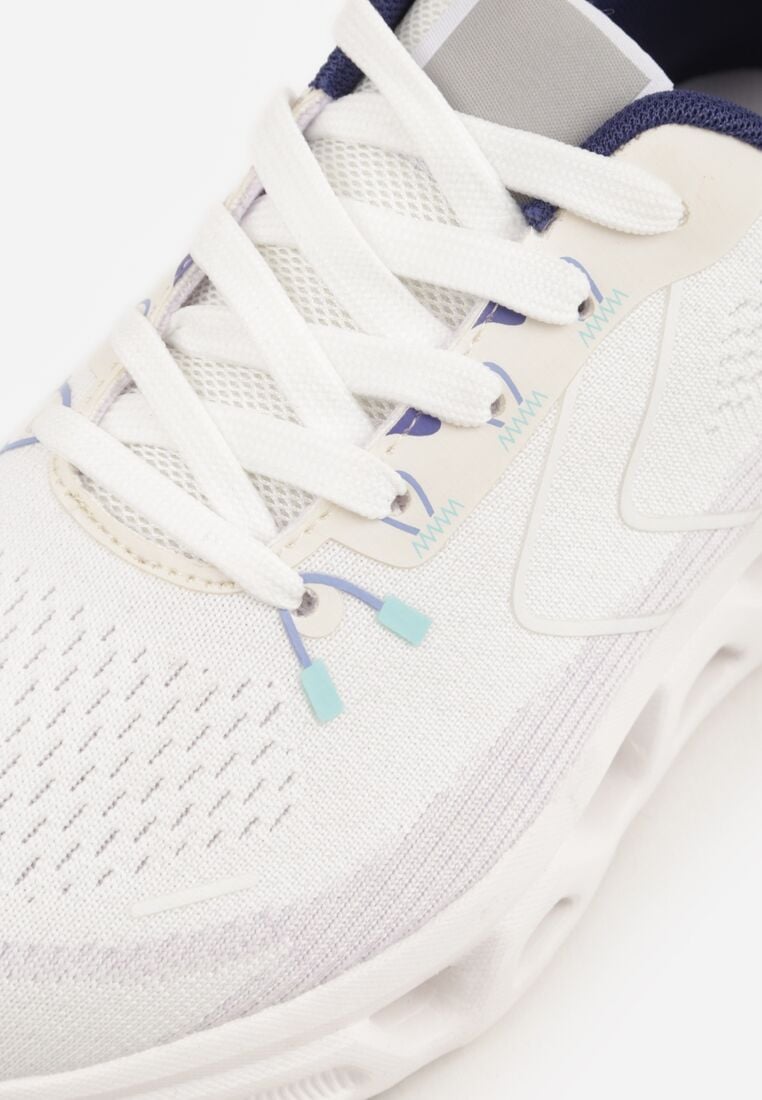 Białe Sneakersy na Grubej Geometrycznej Podeszwie Alexusa 8