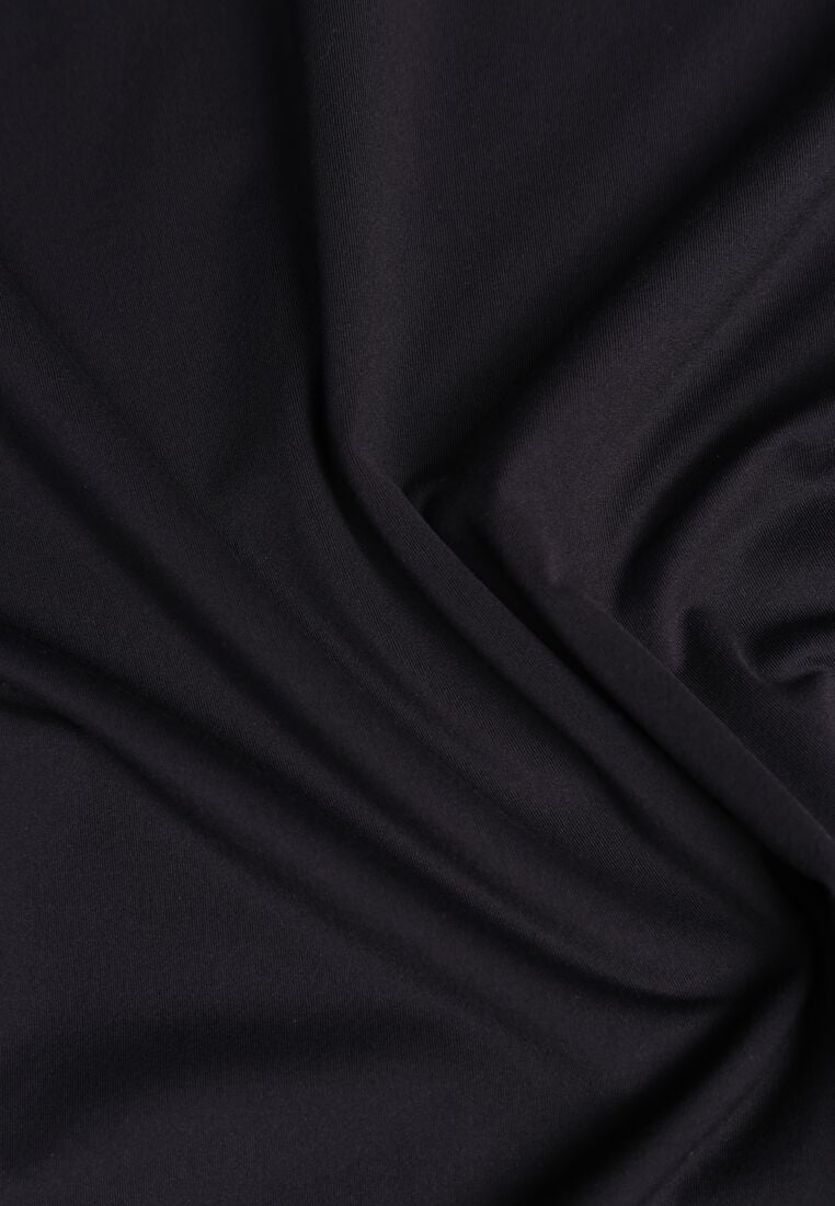 Czarna Gładka Bluzka z Długim Rękawem z Bawełną Moaneta 8