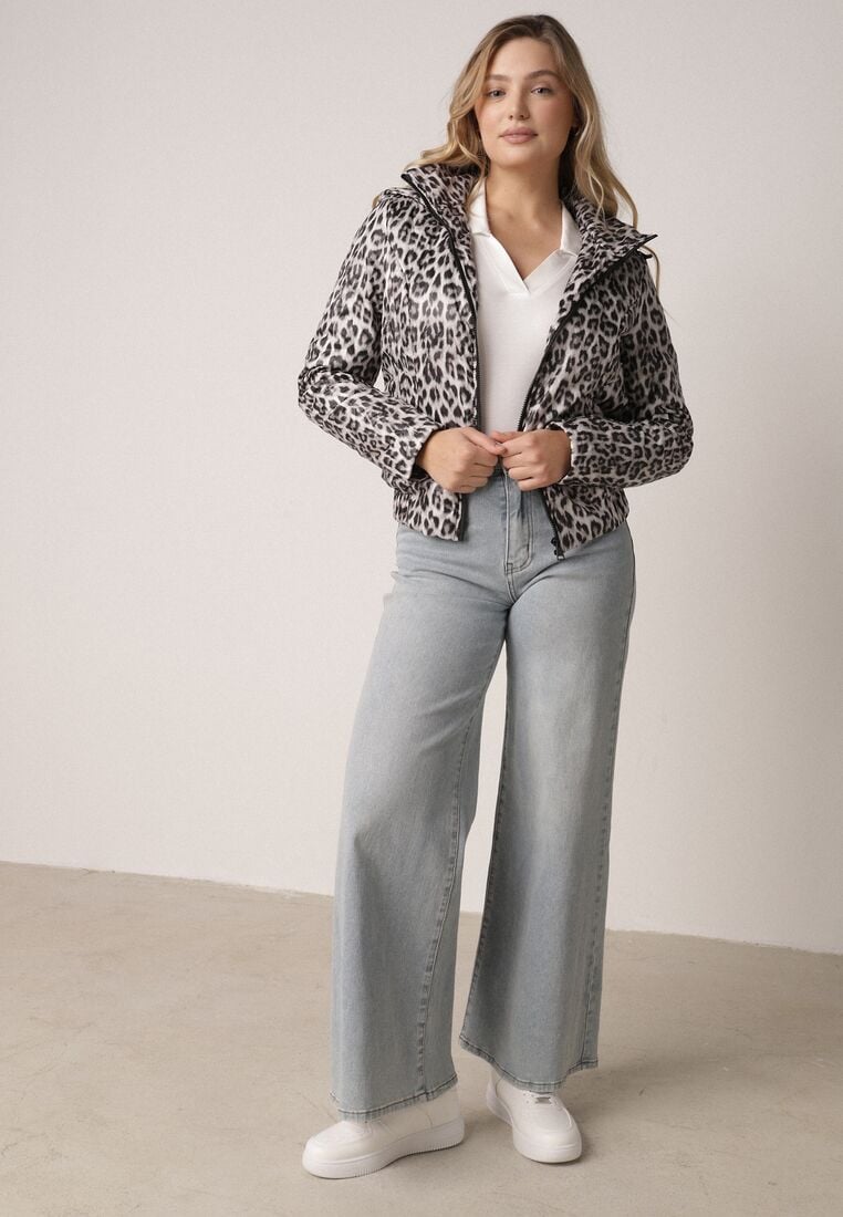 Panterkowa Kurtka Przejściowa w Panterkę z Odpinanym Kapturem Antolea 2