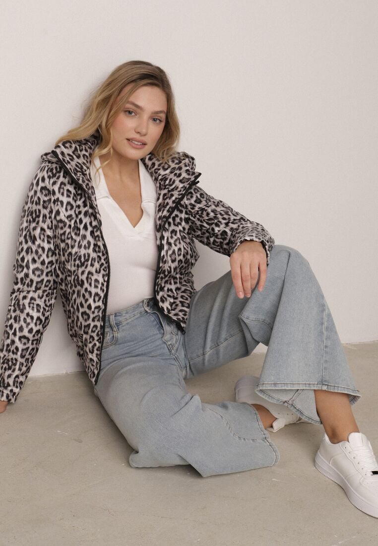 Panterkowa Kurtka Przejściowa w Panterkę z Odpinanym Kapturem Antolea 4