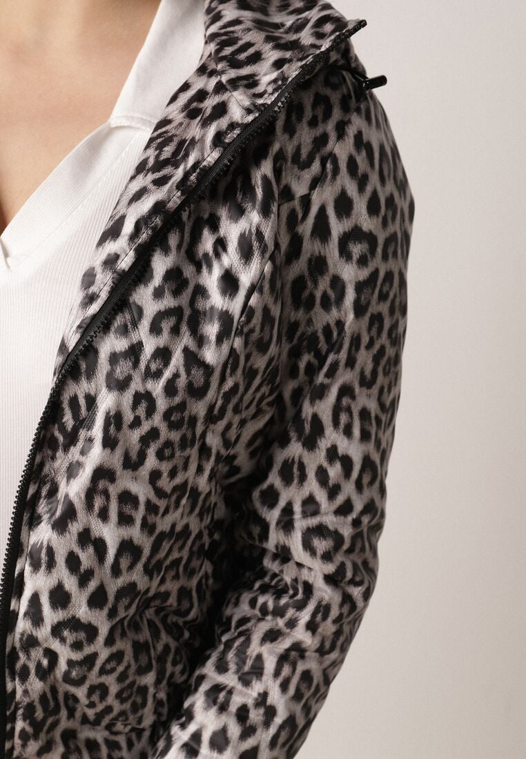 Panterkowa Kurtka Przejściowa w Panterkę z Odpinanym Kapturem Antolea 5