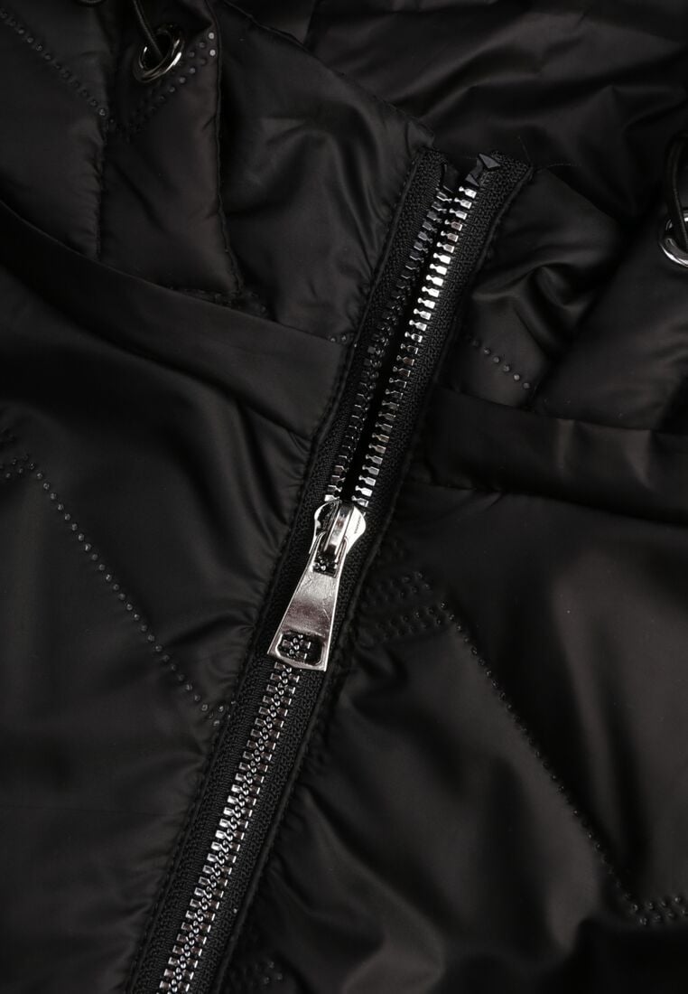 Czarna Przejściolwa Pikowana Kurtka z Odpinanym Kapturem Nevistta 3