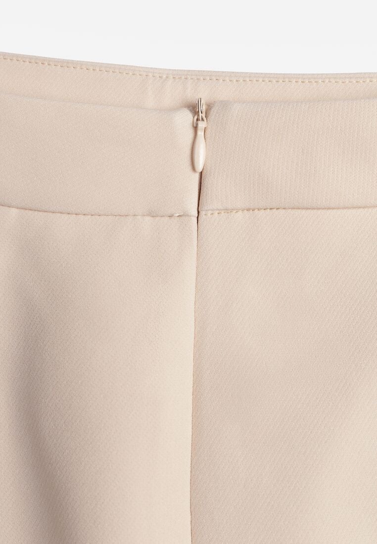 Beżowa Gładka Spódnica VICES o Ołówkowym Kroju Abilura 8