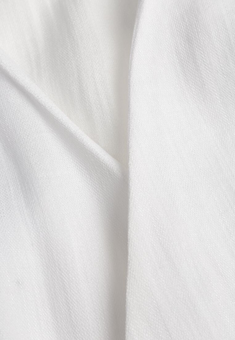 Biała Kopertowa Bluzka z Wiskozy Ozdobiona Wiązaniem Velanitte 8