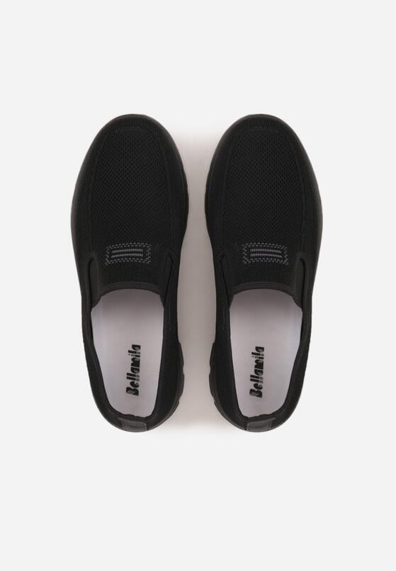 Czarne Wsuwane Buty Sportowe Sneakersy z Siateczki z Elastycznymi Wstawkami Aerero 3