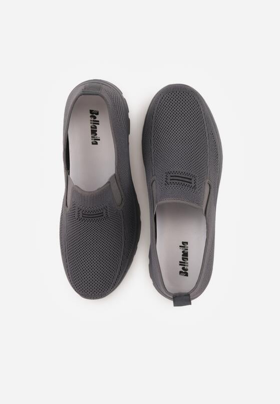 Szare Wsuwane Buty Sportowe Sneakersy z Siateczki z Elastycznymi Wstawkami Aerero 3