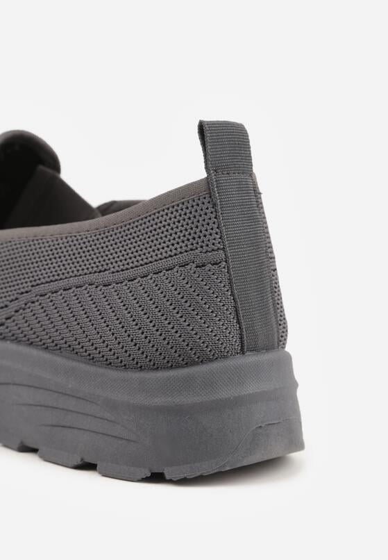 Szare Wsuwane Buty Sportowe Sneakersy z Siateczki z Elastycznymi Wstawkami Aerero 5