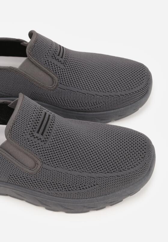 Szare Wsuwane Buty Sportowe Sneakersy z Siateczki z Elastycznymi Wstawkami Aerero 6