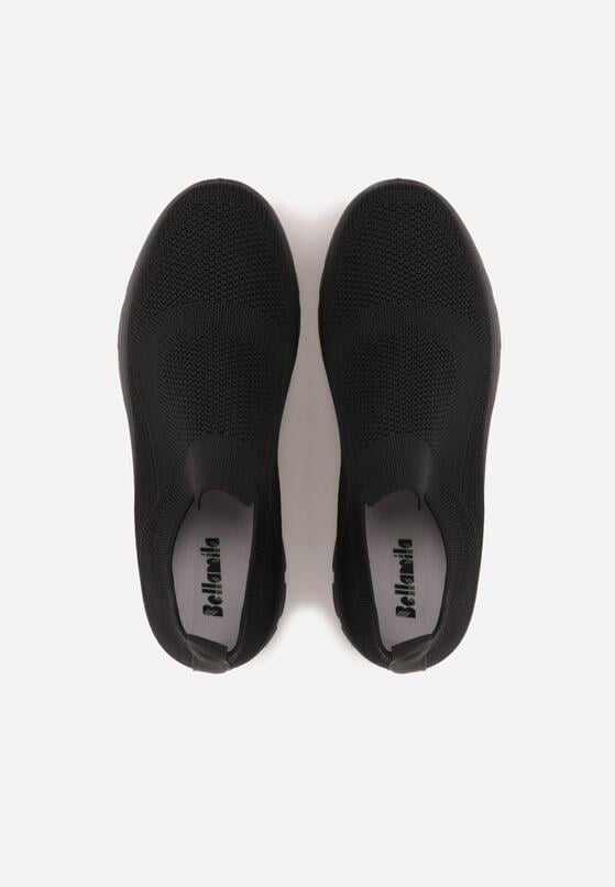 Czarne Siateczkowe Buty Sportowe Sneakersy o Wsuwanym Fasonie Abhold 3