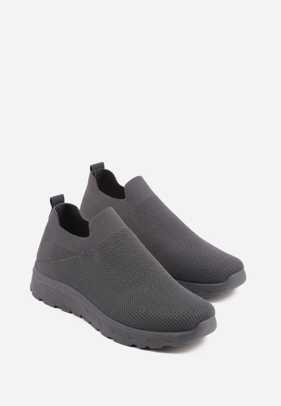 Szare Siateczkowe Buty Sportowe Sneakersy o Wsuwanym Fasonie Abhold 2