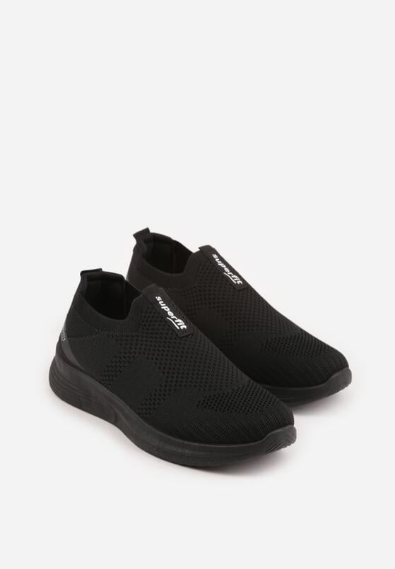 Czarne Wsuwane Buty Sportowe Sneakersy z Siateczkową Cholewką Luthro 2