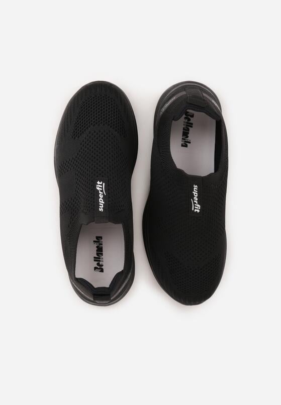 Czarne Wsuwane Buty Sportowe Sneakersy z Siateczkową Cholewką Luthro 3