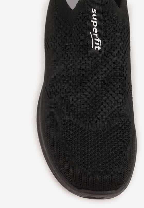 Czarne Wsuwane Buty Sportowe Sneakersy z Siateczkową Cholewką Luthro 6
