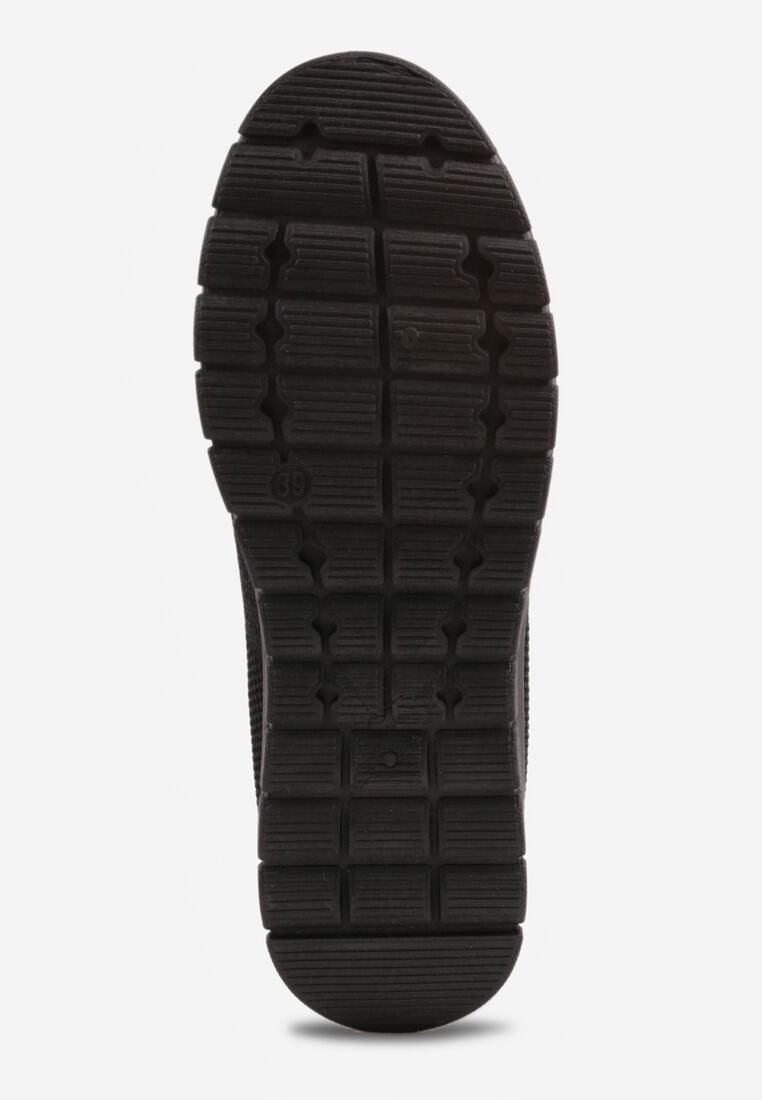 Czarne Sznurowane Buty Sportowe Sneakersy z Siateczki Caeolea 7