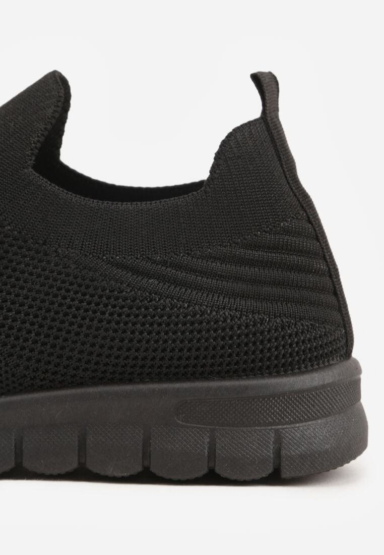 Czarne Sznurowane Buty Sportowe Sneakersy z Siateczki Caeolea 8