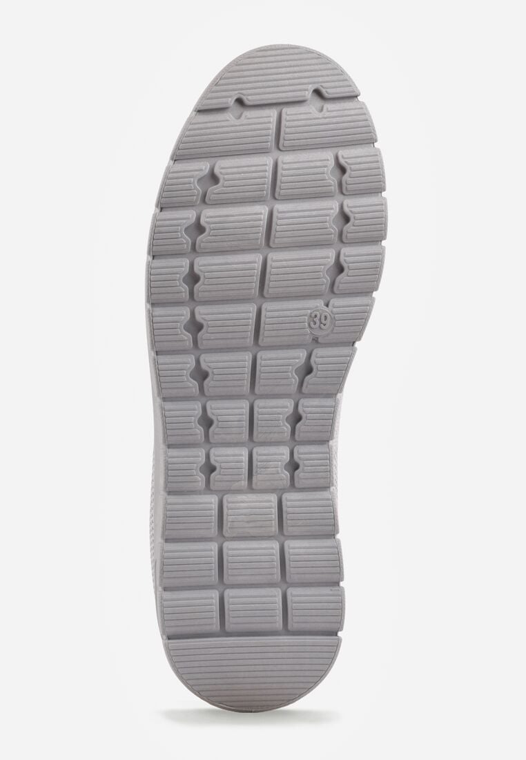 Szare Sznurowane Buty Sportowe Sneakersy z Siateczki Caeolea 7