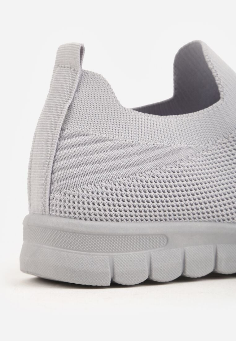 Szare Sznurowane Buty Sportowe Sneakersy z Siateczki Caeolea 9