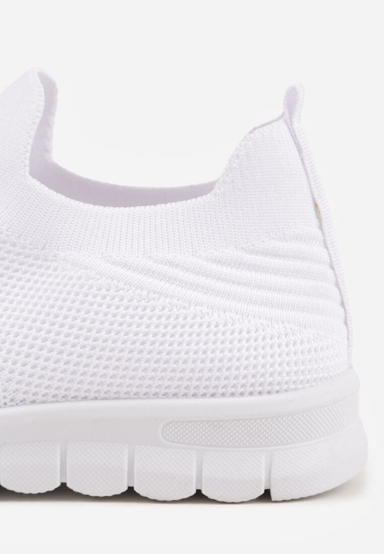 Białe Sznurowane Buty Sportowe Sneakersy z Siateczki Caeolea 9