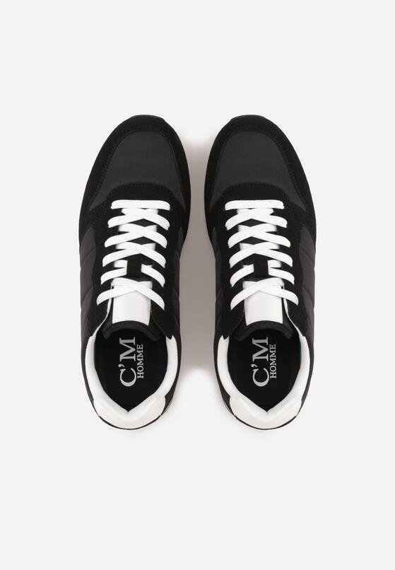 Czarne Buty Sportowe Sneakersy z Pikowanymi Przeszyciami Nelis 3