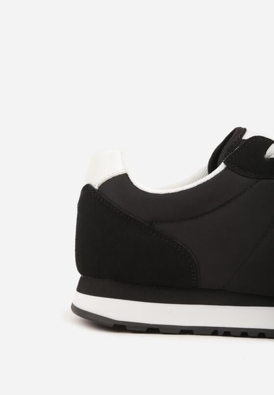 Czarne Buty Sportowe Sneakersy z Pikowanymi Przeszyciami Nelis 6