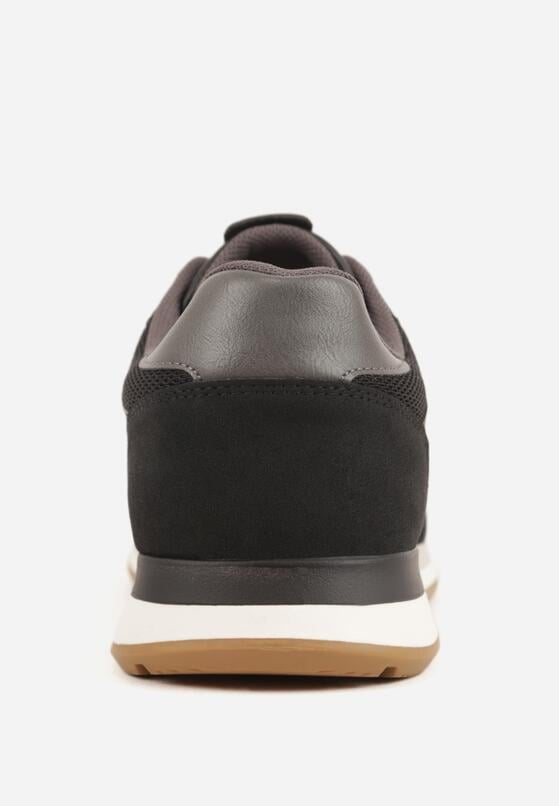 Czarne Klasyczne Buty Sportowe Sneakersy z Perforacją na Nosku Lasthora 5