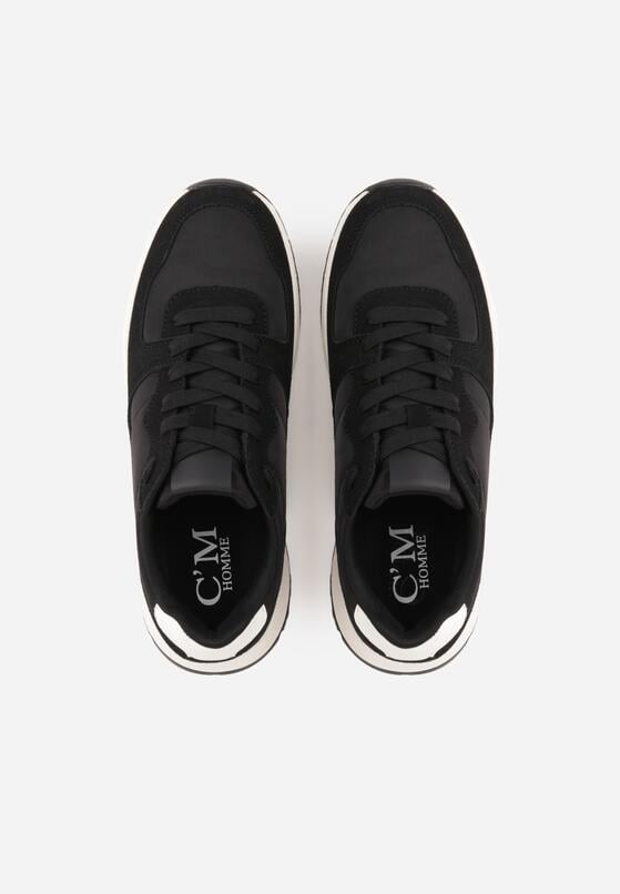 Czarne Buty Sportowe Sneakersy na Grubej Podeszwie Nerola 3