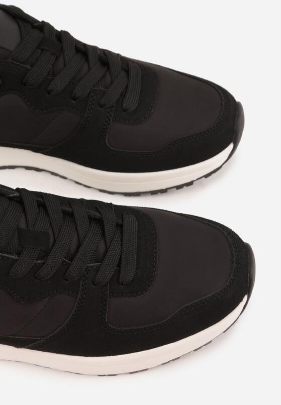 Czarne Buty Sportowe Sneakersy na Grubej Podeszwie Nerola 6