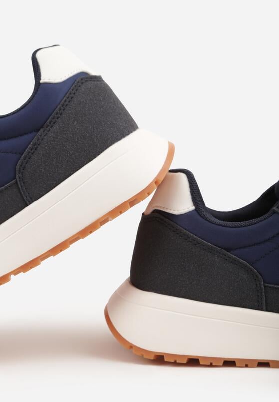 Granatowe Buty Sportowe Sneakersy na Grubej Podeszwie Nerola 5