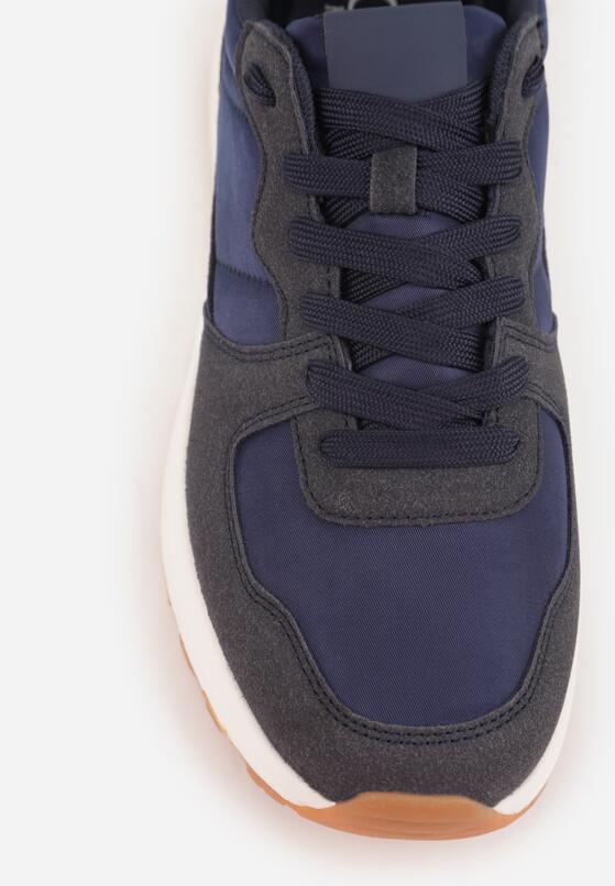 Granatowe Buty Sportowe Sneakersy na Grubej Podeszwie Nerola 6