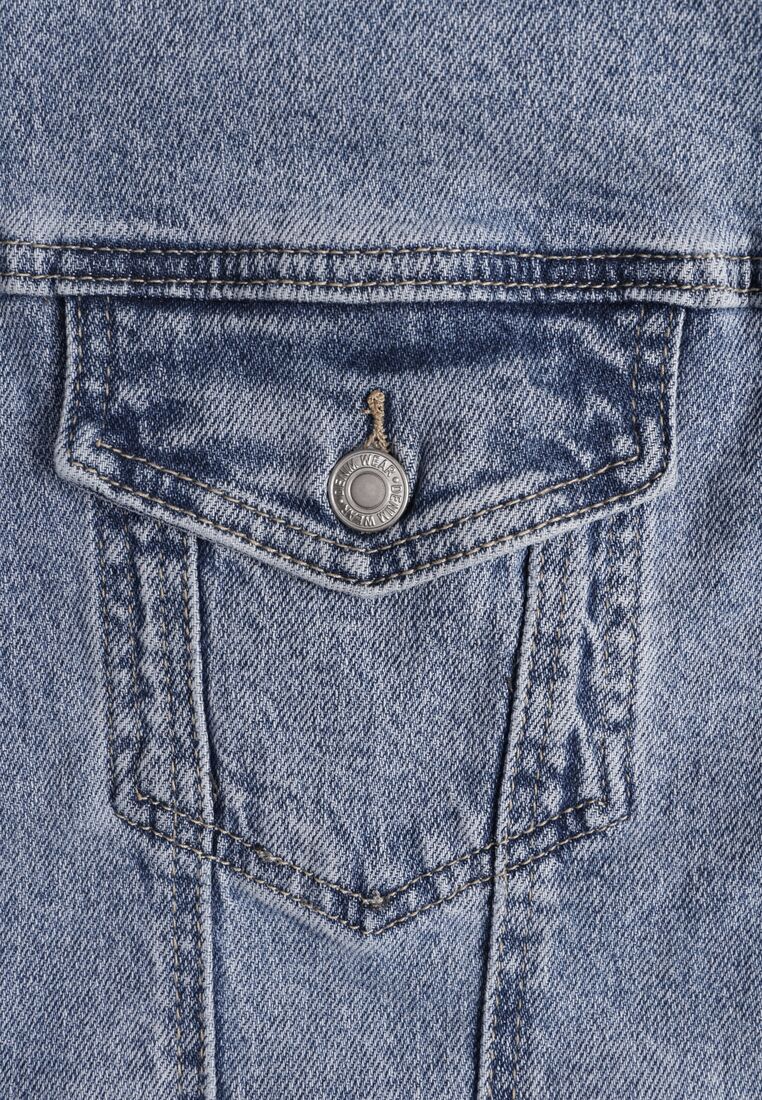 Niebieska Jeansowa Kurtka o Kroju Oversize z Dodatkiem Lyocellu i Bawełną Vimerinia 8