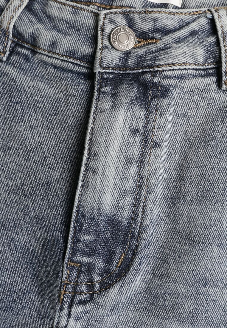 Jasnoniebieskie Bawełniane Jeansy o Kroju Barrel Leg z Wysokim Stanem Vimariele 8